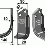 Fræserkniv venstre  (Duraface )  K1611280