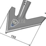 Quick change gåsefodsskær 155mm