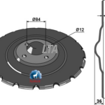 Disc  410x5 F. VÄDERSTAD Rapid  159937 lige
