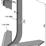 Steketee tand med skær 380mm