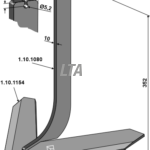Steketee tand med skær 400mm