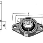 2 huls flangeleje kpl, UCFL - Ø30